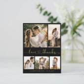 Budget Script Photo's Thank 結婚You Postages ポストカード (スタンド正面)