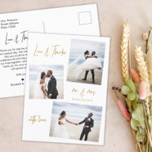 Budget Script Photo's Thank 結婚You Postages
