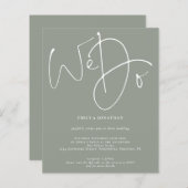 Budget Script We Do Sage QR Code Wedding Invite (正面/裏面)
