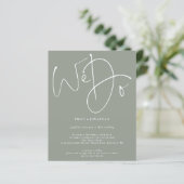 Budget Script We Do Sage QR Code Wedding Invite (スタンド正面)