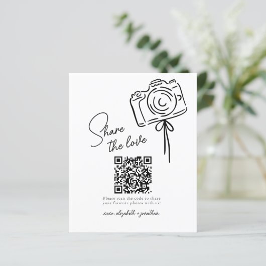 Budget Share The Love Photo Share QR Code Wedding (スタンド正面)