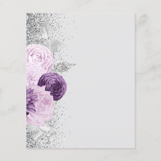 Budget Silver Purple Floral 25th Anniversary Party (裏面)