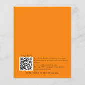 Budget Simple Autumn Orange Wedding QR Code Invite (裏面)