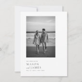 Budget Simple Elegant QR Code Photo Wedding 招待状 (正面)