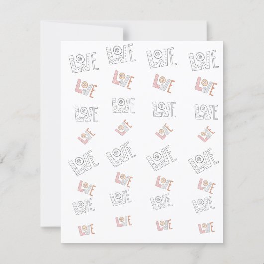 Budget Simple Happy Valentine's Day!Holiday Card (裏面)