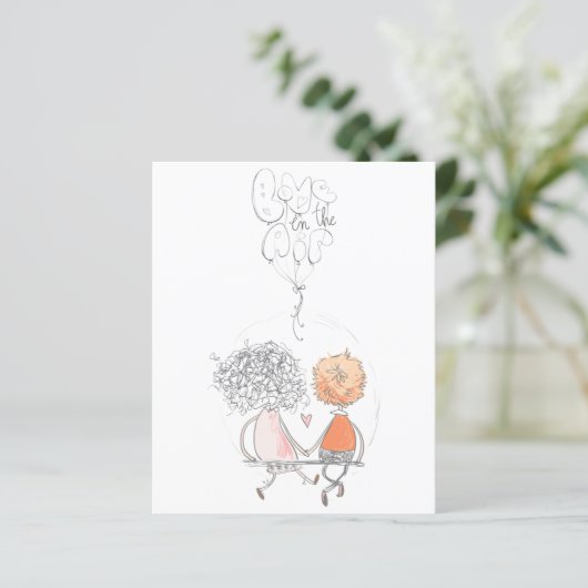 Budget Simple Happy Valentine's Day!Holiday Card (スタンド正面)