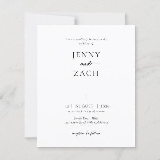 BUDGET Simple Modern Photo Wedding (正面)