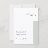 Budget Simple Photo Beach Destination Wedding 招待状 (裏面)