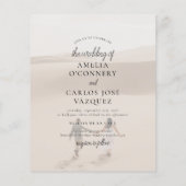 Budget Simple Typography Modern 2 Photo Wedding (裏面)