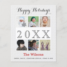 Budget Six Photos Collageフォトホリデーカード