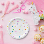 Budget Sprinkles Confetti 1st Birthday ペーパープレート (パーティー)