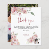 Budget Stileto花模様写真Henパーティーありがとう (正面/裏面)