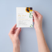 Budget sunflower eucalyptus baby shower invitation チラシ (手)