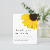 Budget Sunflower Newlywed Photo Thank You (スタンド正面)