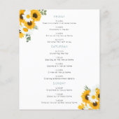 Budget Sunflower Weekend Bachelorette Party Invite (裏面)