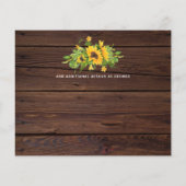 Budget Sunflowers素朴 Photo Save The Dates (裏面)