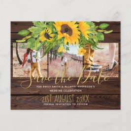 Budget Sunflowers素朴 Photo Save The Dates