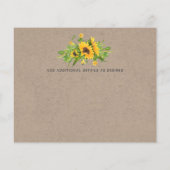 Budget Sunflowers素朴 Photo Save The Dates (裏面)