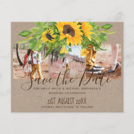 Budget Sunflowers素朴 Photo Save The Dates