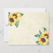 Budget Sunflowers Garden Floral Save the Date (裏面)