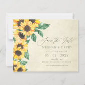 Budget Sunflowers Garden Floral Save the Date (正面)