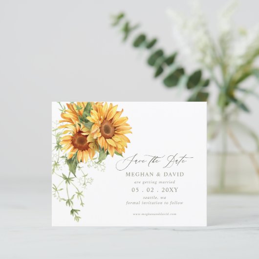 Budget Sunflowers Garden Save the Date (スタンド正面)