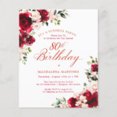 BUDGET SURPRISE PARTY 80th Birthday Pink Red Rose (正面)