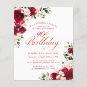 BUDGET SURPRISE PARTY 90th Birthday Pink Red Rose (正面)