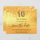 Budget Sweet 16金ゴールドグリッターのドライブが日付を保存 (正面/裏面)