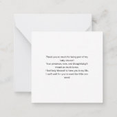 Budget Sweet Cherry Baby Shower Thank You ノートカード (裏面)