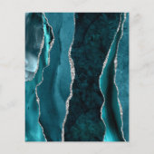 Budget Teal Silver Agate Burgundy Wedding Invite (裏面)