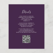 Budget Teal Silver Agate Purple QR Code Wedding (裏面)