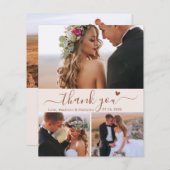Budget Terracottaスクリプト写真結婚の感謝 (正面/裏面)