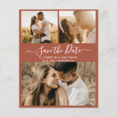 Budget Terracottaスクリプト写真Save The Date Flyer チラシ (正面)