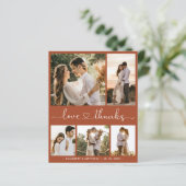 Budget Terracottaスクリプト結婚のサンキューカード (スタンド正面)