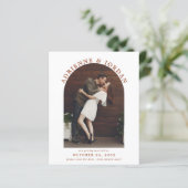 Budget Terracotta Arch写真Save the Date (スタンド正面)