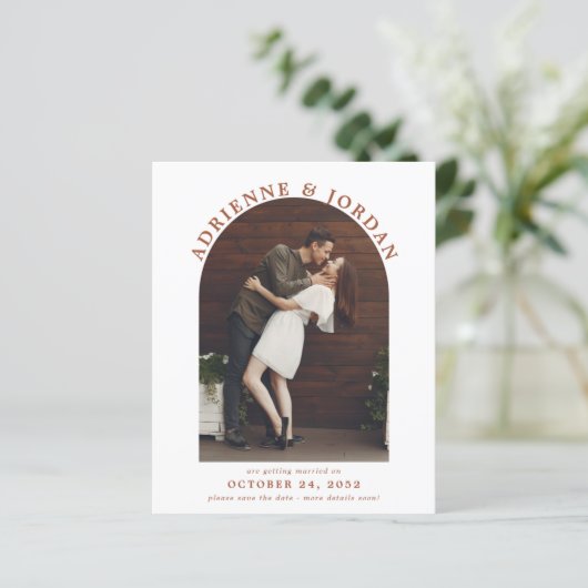 Budget Terracotta Arch写真Save the Date (スタンド正面)