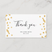 BUDGET Thank You Insert金ゴールドグリッター エンクロージャーカード (正面)