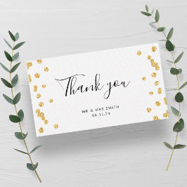 BUDGET Thank You Insert金ゴールドグリッター エンクロージャーカード