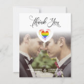 Budget Thank You LGBT Rainbowプライドハート写真 (正面)