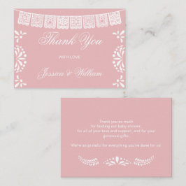 Budget thank you Mexican Cielito Lindo Baby Shower ノートカード
