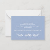 Budget thank you Mexican Cielito Lindo Baby Shower ノートカード (裏面)