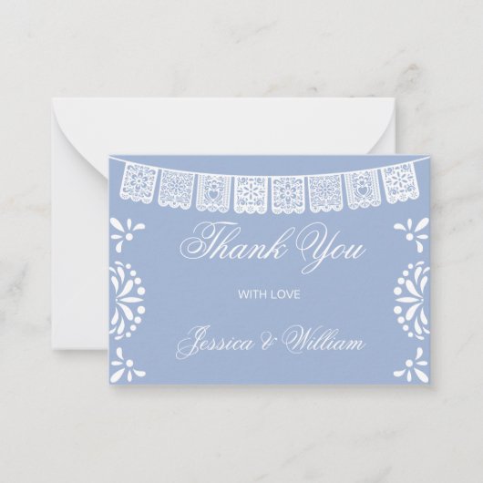 Budget thank you Mexican Cielito Lindo Baby Shower ノートカード (正面)