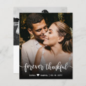 Budget Thankfulスクリプト結婚の写真ありがとう (正面/裏面)