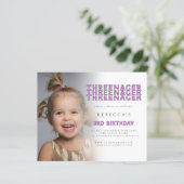 Budget Threenagerフォトオーバーレイ3rd誕生日薄紫 (スタンド正面)