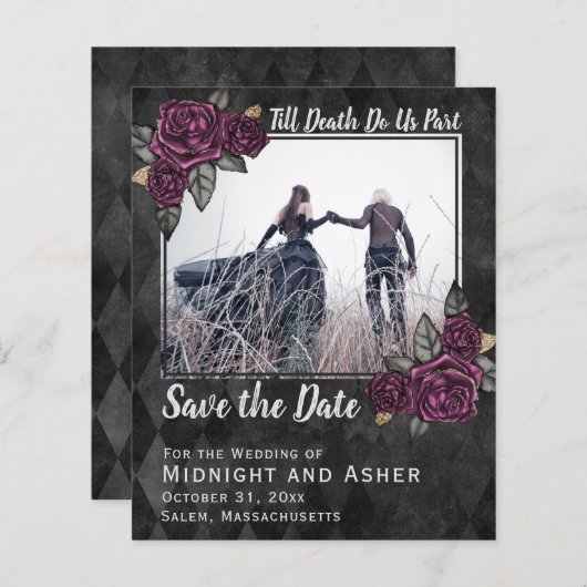 BUDGET Til Death Do Us Part Gothic Save the Date (正面/裏面)