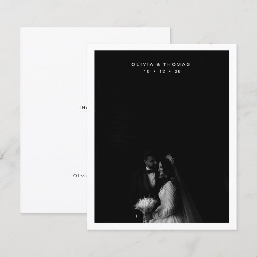 BUDGET Timeless Black Monochrome Photo Wedding (正面/裏面)