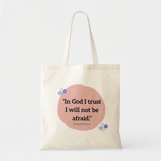 Budget Tote bag with Bible Verse トートバッグ (正面)
