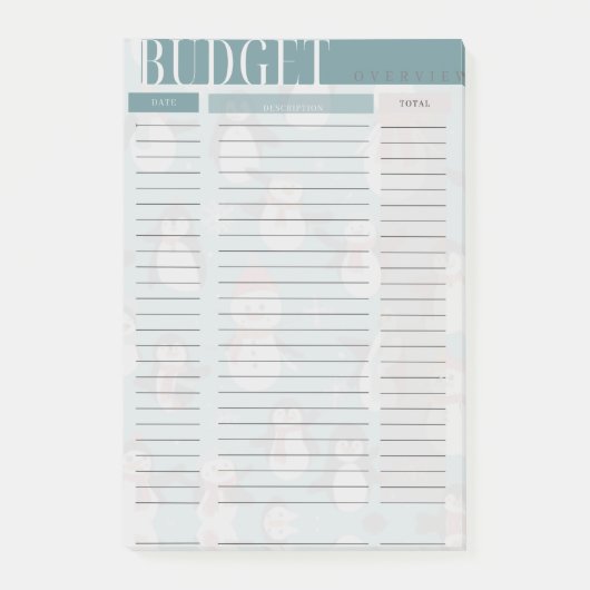 Budget Trackerの概要雪だるまPost it notes ポストイット (正面)