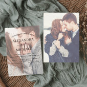 Budget Transparent Photo結婚式招待状 チラシ